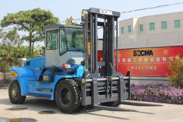 Chariot élévateur lourd diesel de 16 tonnes couleur bleu