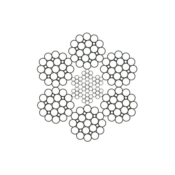 Câble acier 6X25