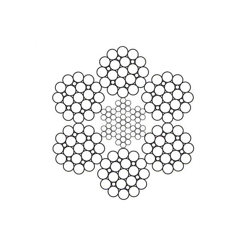 Câble acier 6X25
