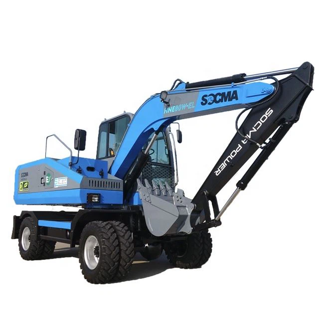 Excavatrice électrique SOCMA Pelle sur pneus HNE80W-EL
